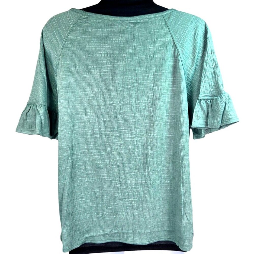 Max Studio London Flutter Texture Knit T-Shirt Si… - image 3